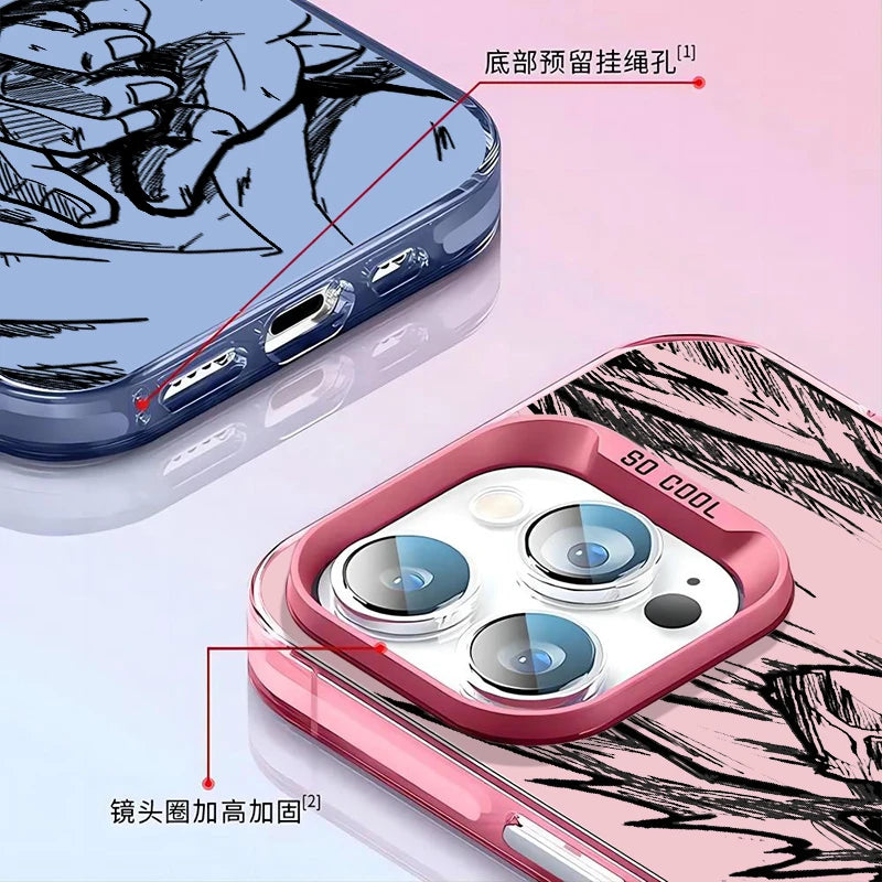 Anime Matte Phone Case For iPhone – Anti-Fall Cover